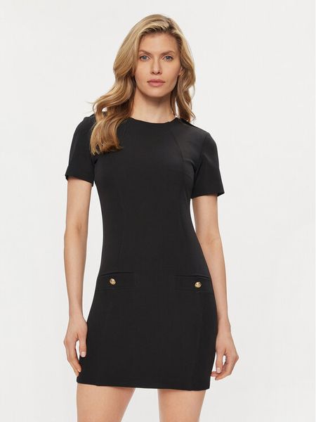 Silvian Heach Sukienka koktajlowa Melli GPP24388VE Czarny Slim Fit. Czarne sukienki damskie Silvian Heach, bez wzorów, z syntetyku, wizytowe, bez kołnierzyka, bez ramiączek. Za 369.99 zł.