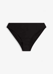 Figi bikini z wysoko wyciętymi nogawkami (zestaw 2 szt.). Czarne bikini bonprix, bez wzorów. Za 31.98 zł.