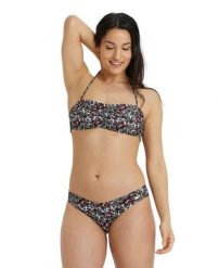 Strój kąpielowy damski bikini Arena Bandeau. Czerwone stroje kąpielowe damskie ARENA, s, bez wzorów, z materiału. Za 131.98 zł.