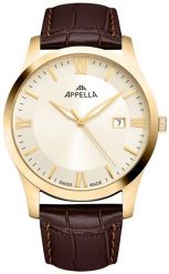 Zegarek męski Appella L12004.1B61Q brązowy. Brązowe zegarki męskie Appella, bez wzorów. Za 1,340.00 zł.