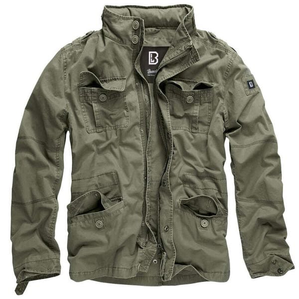 Kurtka męska Brandit M65 Britannia Olive. Zielone kurtki męskie Brandit, l, bez wzorów, z bawełny, klasyczne, z kapturem. Za 370.00 zł.