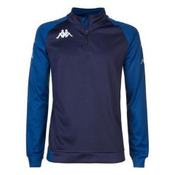 Bluza Kappa Trieste. Niebieskie bluzy męskie Kappa, m, bez wzorów, sportowe, bez ramiączek, bez kaptura. Za 178.70 zł.