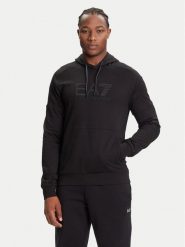 EA7 Emporio Armani Bluza 7M000903 AF13512 UC001 Czarny Regular Fit. Czarne bluzy męskie EA7 Emporio Armani, l, bez wzorów, z bawełny, bez ramiączek, bez kaptura. Za 389.99 zł.
