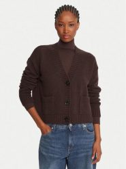 Weekend Max Mara Kardigan Filmato 2525346062 Brązowy Regular Fit. Brązowe kardigany damskie Weekend Max Mara, s, bez wzorów, z wełny, bez kołnierzyka. Za 1,189.00 zł.