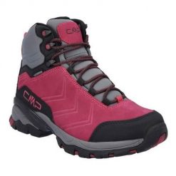 Buty trekkingowe damskie CMP Melnick Mid. Czerwone obuwie trekkingowe damskie CMP, z materiału, za kostkę, bez zapięcia. Za 528.00 zł.