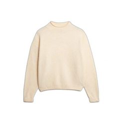 Kardigan damski z kołnierzem typu stójka Superdry. Brązowe kardigany damskie Superdry, na zimę, s, bez wzorów, z dzianiny, eleganckie, bez kołnierzyka. Za 317.90 zł.