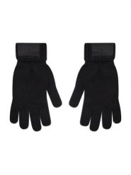 Trussardi Rękawiczki Damskie 57Z00282 Czarny. Czarne rękawiczki damskie TRUSSARDI, bez wzorów, z dzianiny. Za 319.99 zł.