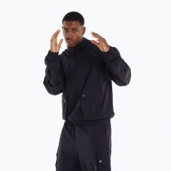 Kurtka męska BOXRAW Benton Cargo. Czarne kurtki męskie BOXRAW, l, bez wzorów, z materiału, eleganckie, bez kaptura. Za 439.99 zł.