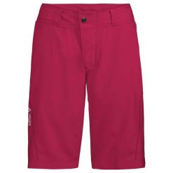 Spodenki damskie VAUDE Ledro. Czerwone szorty damskie Vaude, bez wzorów. Za 432.35 zł.