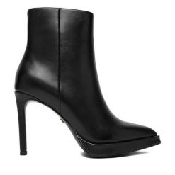 Botki GINO ROSSI. Czarne botki damskie Gino Rossi, bez wzorów, bez obcasa, na szpilce, bez zapięcia. Za 329.99 zł.