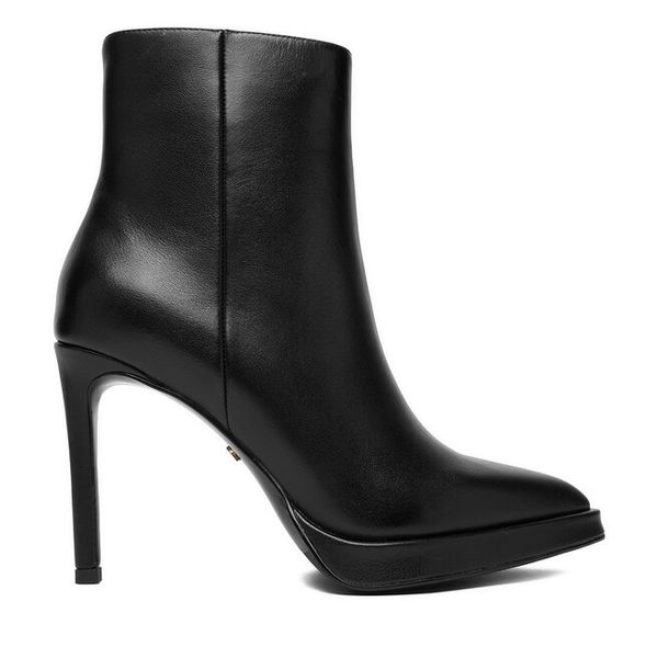 Botki GINO ROSSI. Czarne botki damskie Gino Rossi, bez wzorów, bez obcasa, na szpilce, bez zapięcia. Za 309.99 zł.