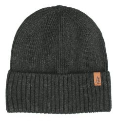 Czapka Jesienno-Zimowa (beanie) – Alties - Grafitowa. Szare czapki męskie Alties, na zimę, bez wzorów, z dzianiny. Za 59.00 zł.