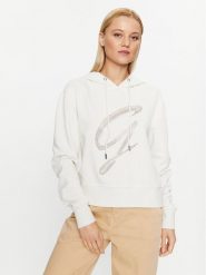 Guess Bluza W3BQ10 KBKM0 Écru Regular Fit. Bluzy damskie Guess, xl, z aplikacjami, z bawełny, bez ramiączek, bez kaptura. Za 239.99 zł.