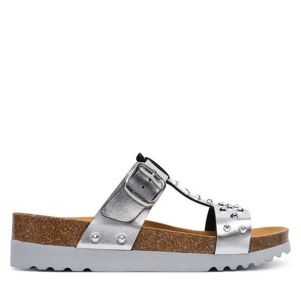 Klapki Scholl. Szare klapki damskie Scholl, bez wzorów, bez obcasa, bez zapięcia. Za 245.99 zł.