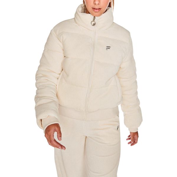 Kurtka turystyczna zimowa damska Fila Corleone Puff. Białe kurtki sportowe damskie Fila, na zimę, xl, bez wzorów, z bawełny, bez ramiączek, bez kaptura. Za 376.00 zł.