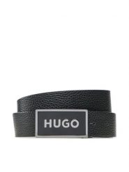 Hugo Pasek Męski 50492032 Czarny. Czarne paski męskie Hugo, ze skóry. Za 229.99 zł.