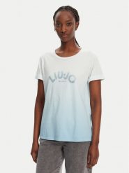 Liu Jo T-Shirt TA5267 JS923 M9112 Niebieski Regular Fit. Niebieskie t-shirty damskie Liu Jo, l, bez wzorów, z bawełny, bez kołnierzyka, bez ramiączek. Za 229.99 zł.