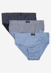 Wielokolorowe 3-pack Majtki Slipy Klasyczne w Drobne Wzory Laniraisa. Slipki męskie Born2be, l, bez wzorów. Za 29.99 zł.