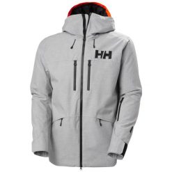 Kurtka narciarska Helly Hansen Garibaldi 2.0. Szare kurtki sportowe męskie Helly Hansen, na zimę, m, bez wzorów, z puchu, bez kaptura, narciarskie. W wyprzedaży za 1,691.00 zł.