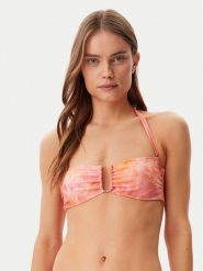 Guess Góra od bikini E5GJ01 KCR12 Różowy. Czerwone bikini Guess, z aplikacjami, z syntetyku. Za 179.99 zł.