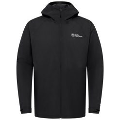 Kurtka przeciwdeszczowa męska Jack Wolfskin Prelight 2.5L LT. Czarne kurtki męskie Jack Wolfskin, l, bez wzorów, sportowe, bez kaptura. Za 589.99 zł.