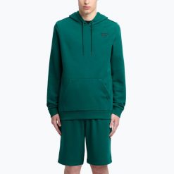 Bluza Reebok Identity Small Logo Hoodie. Zielone bluzy męskie REEBOK FITNESS, bez wzorów, bez kaptura, na fitness i siłownię. Za 159.99 zł.