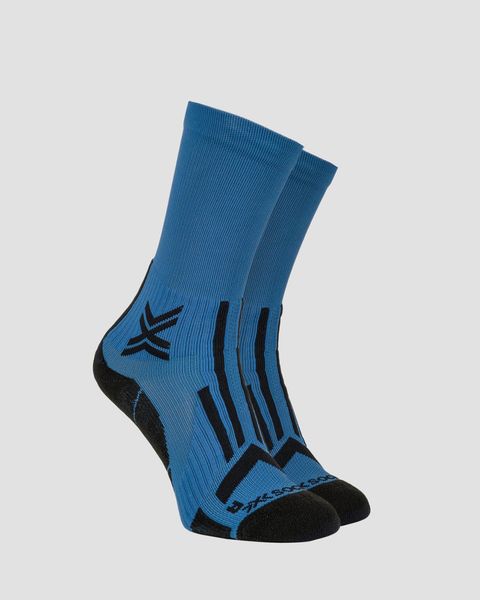 Skarpety trailowe X-Socks Trailrun Perform Crew. Niebieskie skarpetki damskie X-Socks, bez wzorów. Za 70.00 zł.