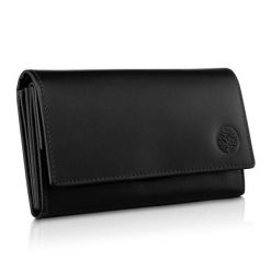 Portfel skórzany BETLEWSKI czarny BPD-NVTC-10 BLACK. Czarne portfele damskie Betlewski, ze skóry. Za 159.99 zł.