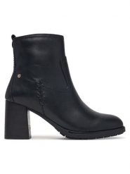 Pikolinos Botki Palencia W9U-8945C1 Czarny. Czarne botki damskie Pikolinos, bez wzorów, ze skóry, bez obcasa, na słupku, bez zapięcia. Za 799.99 zł.
