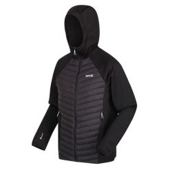 Kurtka uniwersalna męska Regatta Hybridjacke Andreson Vii. Czarne kurtki męskie Regatta, na zimę, m, bez wzorów, z materiału, klasyczne, z kapturem. Za 275.05 zł.