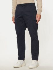 Boss Spodnie materiałowe 50524390 Granatowy Regular Fit. Niebieskie spodnie materiałowe męskie Boss, bez wzorów, z bawełny. W wyprzedaży za 339.99 zł.