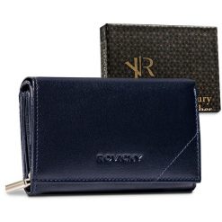 Portfel damski skórzany R-RD-38-GCL Navy. Niebieskie portfele damskie ROVICKY. Za 75.99 zł.