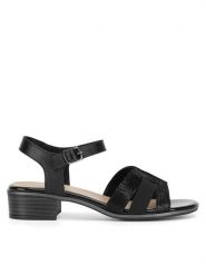 Go Soft Sandały WI23-LUCY-05 Czarny. Czarne sandały damskie GO SOFT, bez wzorów, z materiału, bez obcasa, na płaskiej podeszwie, bez zapięcia. Za 111.99 zł.
