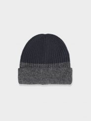 4F Czapka zimowa z dodatkiem wełny męska - granatowa M. Niebieskie czapki męskie 4F, na zimę, bez wzorów, z wełny. W wyprzedaży za 4.99 zł.