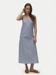 Vero Moda Sukienka letnia Selma 10345674 Granatowy Regular Fit. Niebieskie sukienki damskie Vero Moda, na lato, s, bez wzorów, z bawełny, bez kołnierzyka, bez ramiączek. Za 199.99 zł.