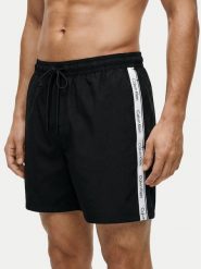 Calvin Klein Swimwear Szorty kąpielowe LV00N61002 Czarny Regular Fit. Czarne kąpielówki męskie Calvin Klein Swimwear, bez wzorów, z syntetyku. Za 269.99 zł.