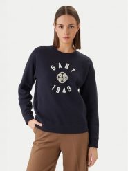 Gant Bluza 4201485 Granatowy. Niebieskie bluzy damskie GANT, l, bez wzorów, z bawełny, bez ramiączek, bez kaptura. Za 631.99 zł.