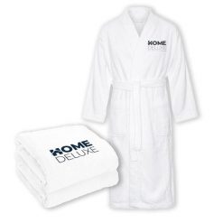 Sauna NOA M. Białe szlafroki damskie HOME DELUXE, m, bez wzorów, z bawełny, bez ramiączek, bez kaptura. Za 295.00 zł.