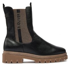 Botki s.Oliver. Czarne botki damskie S.Oliver, bez wzorów, bez obcasa, na płaskiej podeszwie, bez zapięcia. Za 319.99 zł.