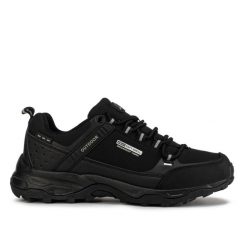 Buty męskie sportowe trekkingowe DK PREDATOR LOW SOFTSHELL. Czarne trekkingi męskie DK, z materiału, przed kostkę, bez zapięcia. Za 159.00 zł.