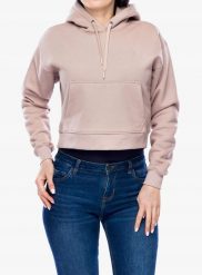 Bluza z kapturem damska Black Diamond Crop Pullover Hoody - pale mauve. Czarne bluzy damskie Black Diamond, bez wzorów, bez ramiączek, z kapturem. Za 369.96 zł.
