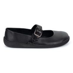 Baleriny barefoot damskie Olivier 1770POL skórzane buty z klamerką czarne. Czarne balerinki damskie bez wzorów, ze skóry, casualowe, bez obcasa, bez zapięcia. Za 453.66 zł.