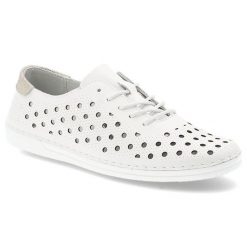 Białe Półbuty S.Barski Stylowe Płaskie Obuwie Damskie. Białe półbuty damskie S.BARSKI, bez wzorów, z materiału, eleganckie, bez obcasa, na płaskiej podeszwie, bez zapięcia. Za 189.00 zł.