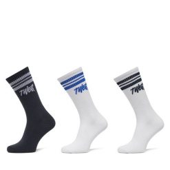 Zestaw 3 par wysokich skarpet męskich Jack&Jones. Białe skarpety męskie Jack&Jones, bez wzorów. Za 29.99 zł.