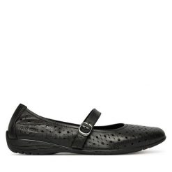 Baleriny Josef Seibel. Czarne balerinki damskie Josef Seibel, bez wzorów, bez obcasa, bez zapięcia. Za 389.99 zł.