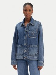 Liu Jo Kurtka jeansowa UA6125 D4854 Niebieski Regular Fit. Niebieskie kurtki damskie Liu Jo, xl, bez wzorów, z bawełny, bez kaptura. Za 949.99 zł.