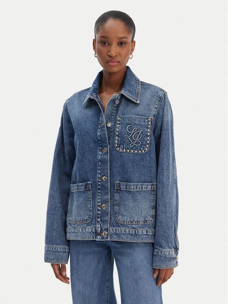 Liu Jo Kurtka jeansowa UA6125 D4854 Niebieski Regular Fit. Niebieskie kurtki damskie Liu Jo, xl, bez wzorów, z bawełny, bez kaptura. Za 949.99 zł.