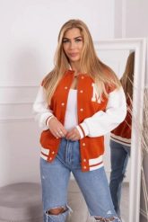 Bluza ocieplana bejsbolówka rudy. Brązowe bluzy damskie KESI, l, bez wzorów, z bawełny, bez ramiączek, bez kaptura. Za 286.05 zł.