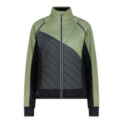 Bluza sportowa damska CMP 30A2276E624GREENTEA. Brązowe bluzy damskie CMP, na zimę, bez wzorów, z materiału, sportowe, bez ramiączek, z kapturem. Za 634.00 zł.
