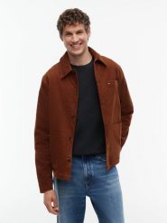 Tommy Hilfiger marynarka w stylu koszuli Mężczyźni Comfort Fit Bawełna brązowy, M. Brązowe garnitury męskie Tommy Hilfiger, m, bez wzorów, z bawełny, bez kołnierzyka, bez ramiączek. Za 649.95 zł.
